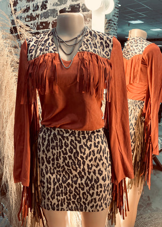 NEW! Ximena Rust Fringe Bodysuit - Jobes Hats