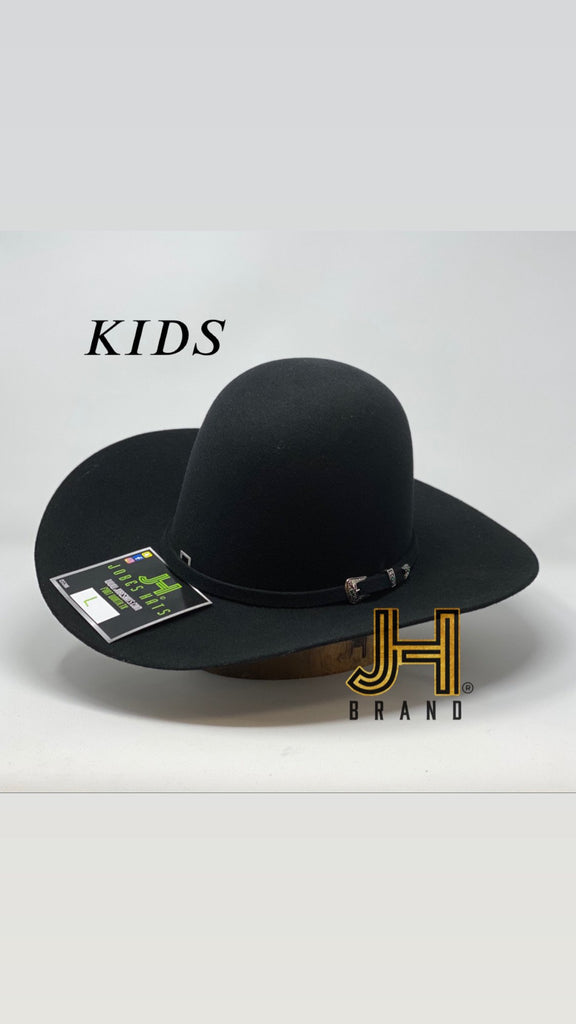 JH Kids Wool Felt “Black” 3”3/4 brim - Jobes Hats