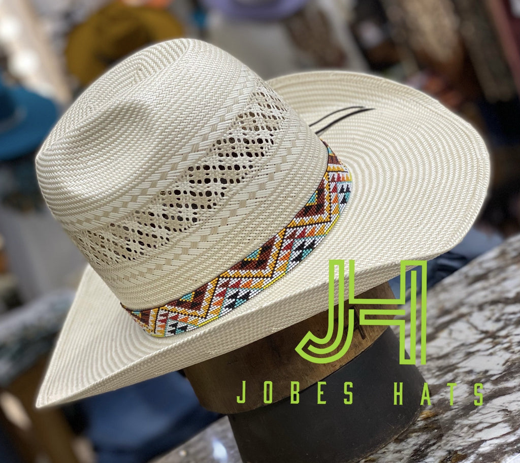 JH Wide Handmade Beaded Hatband- #W10-Jobe's Hats-Jobes Hats