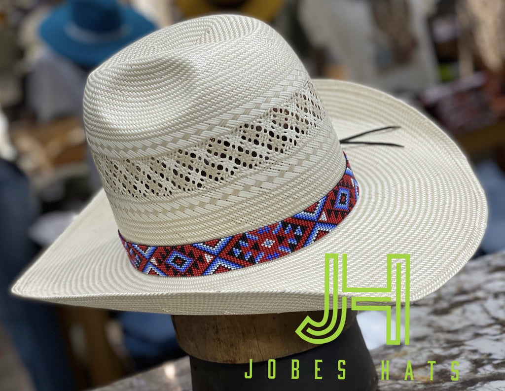JH Wide Handmade Beaded Hatband- #W5-Jobe's Hats-Jobes Hats