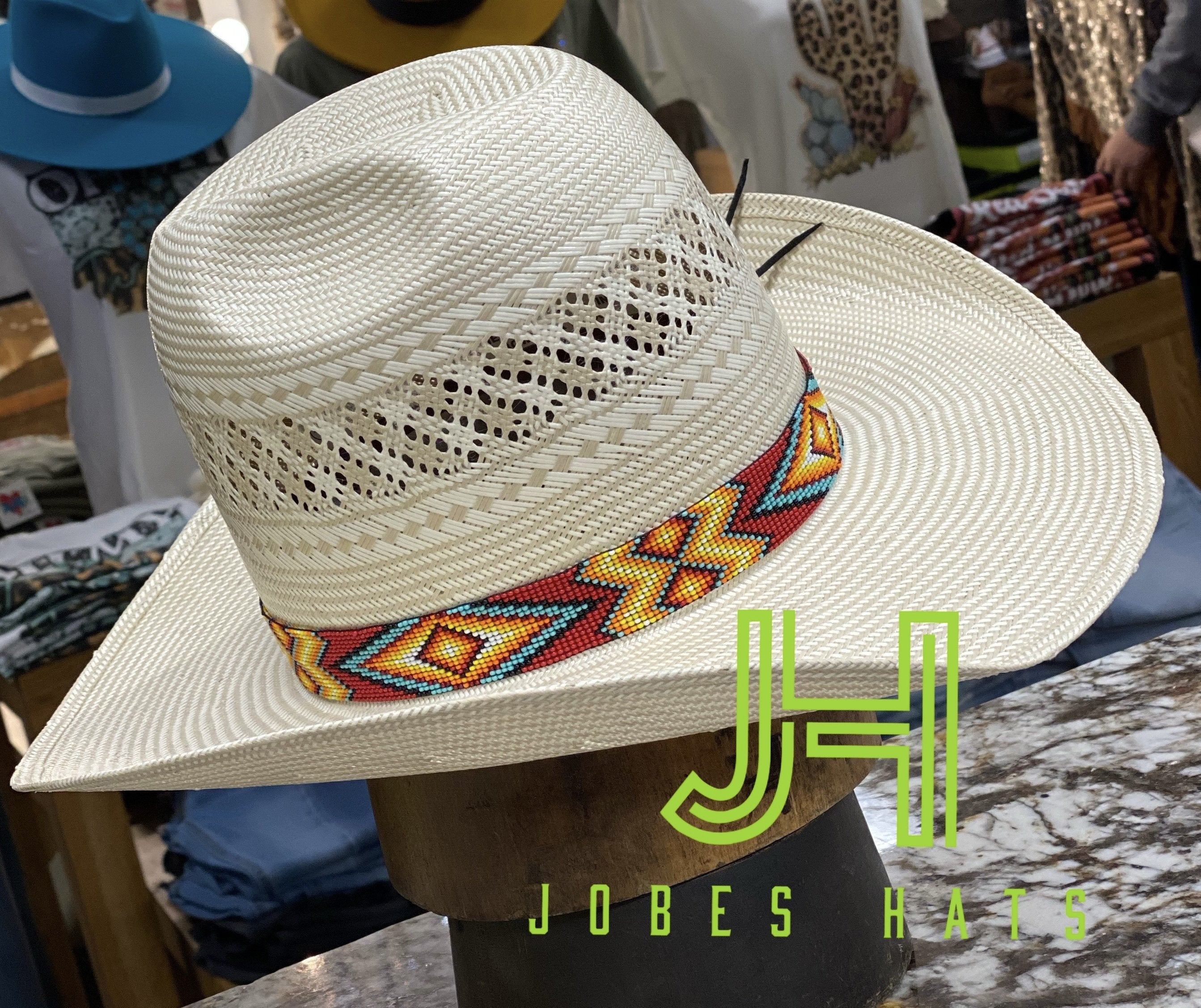 JH Wide Handmade Beaded Hatband #W50 - Jobes Hats