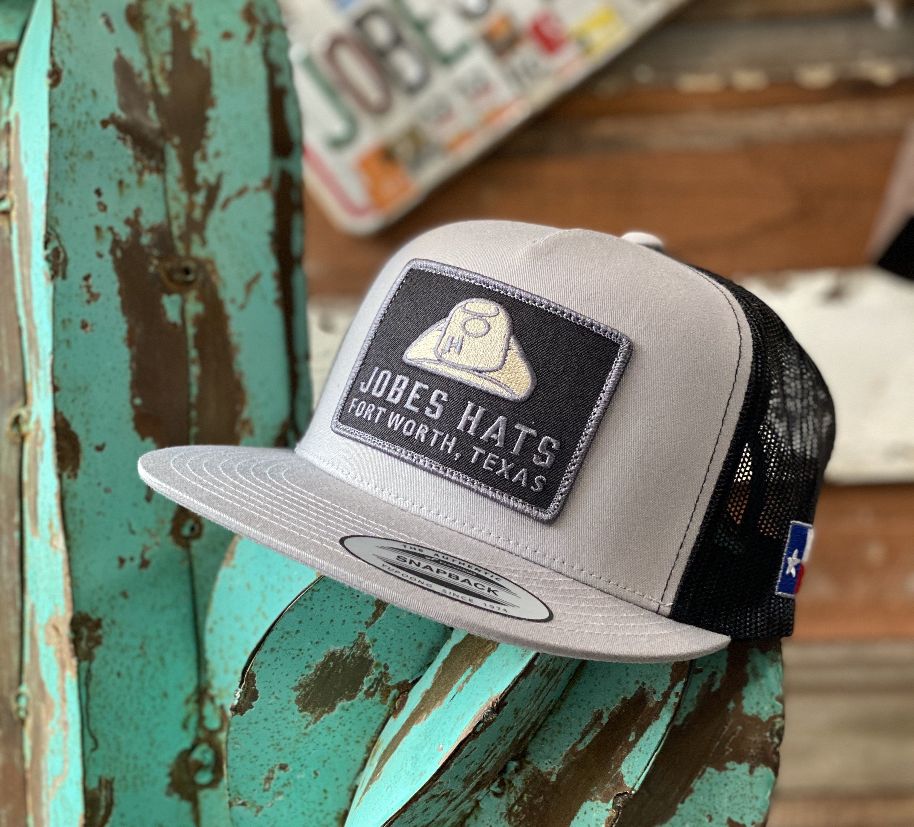 Jobes Hats Trucker - Silver and Black / Grey hat patch - Jobes Hats