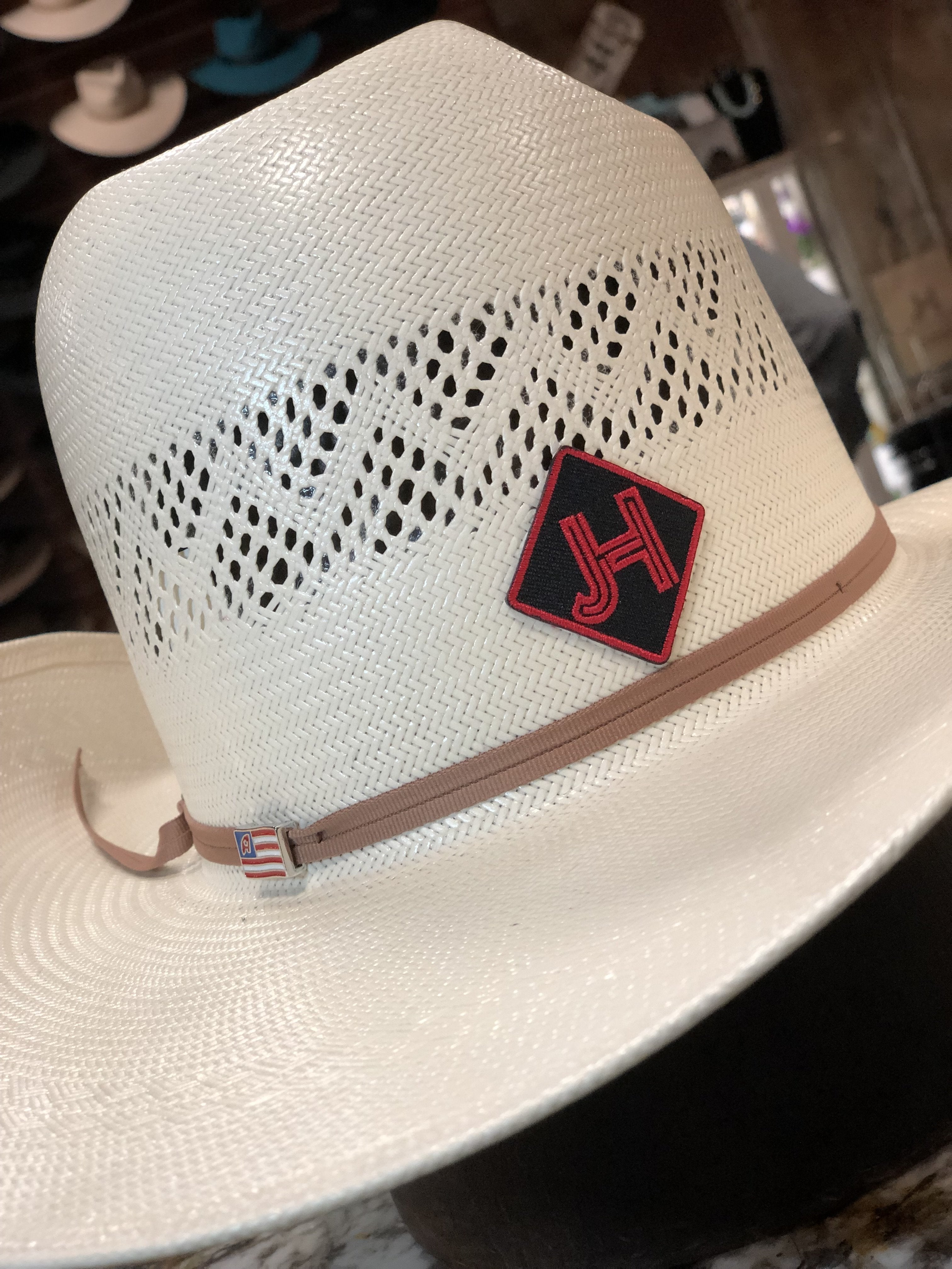 Jobe's Hats - patch/sticker -Diamond- Red/Black JH - Jobes Hats