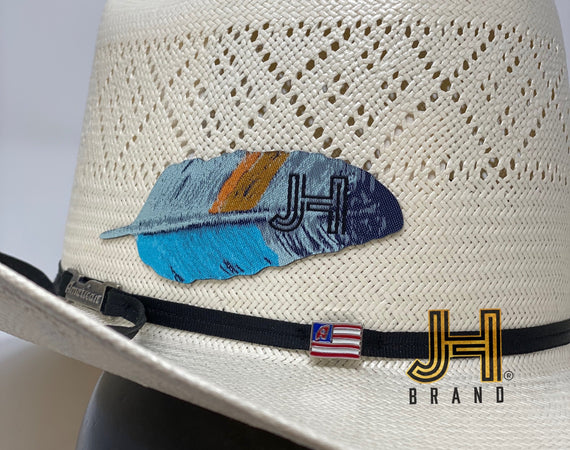 Jobes Hats - patch/sticker - JH Feather patch - Jobes Hats