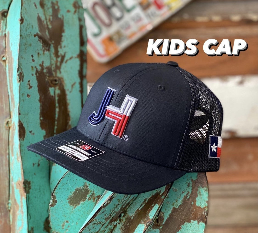 Kids Jobes Hats Trucker - All Black JH 3D Texas-Jobes Hats-Jobes Hats