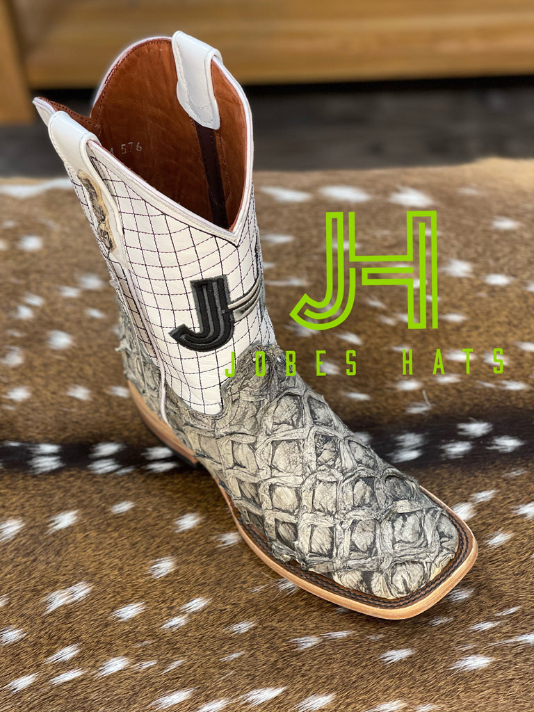 Mens JH Big Bass Square Toe Boots “Color Periodico” - Jobes Hats