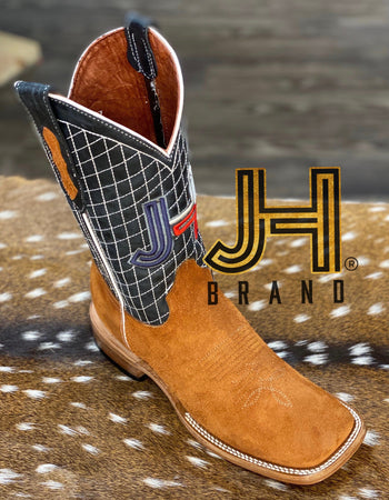 Mens JH Roughout Square Toe Boots “Claro” - Jobes Hats