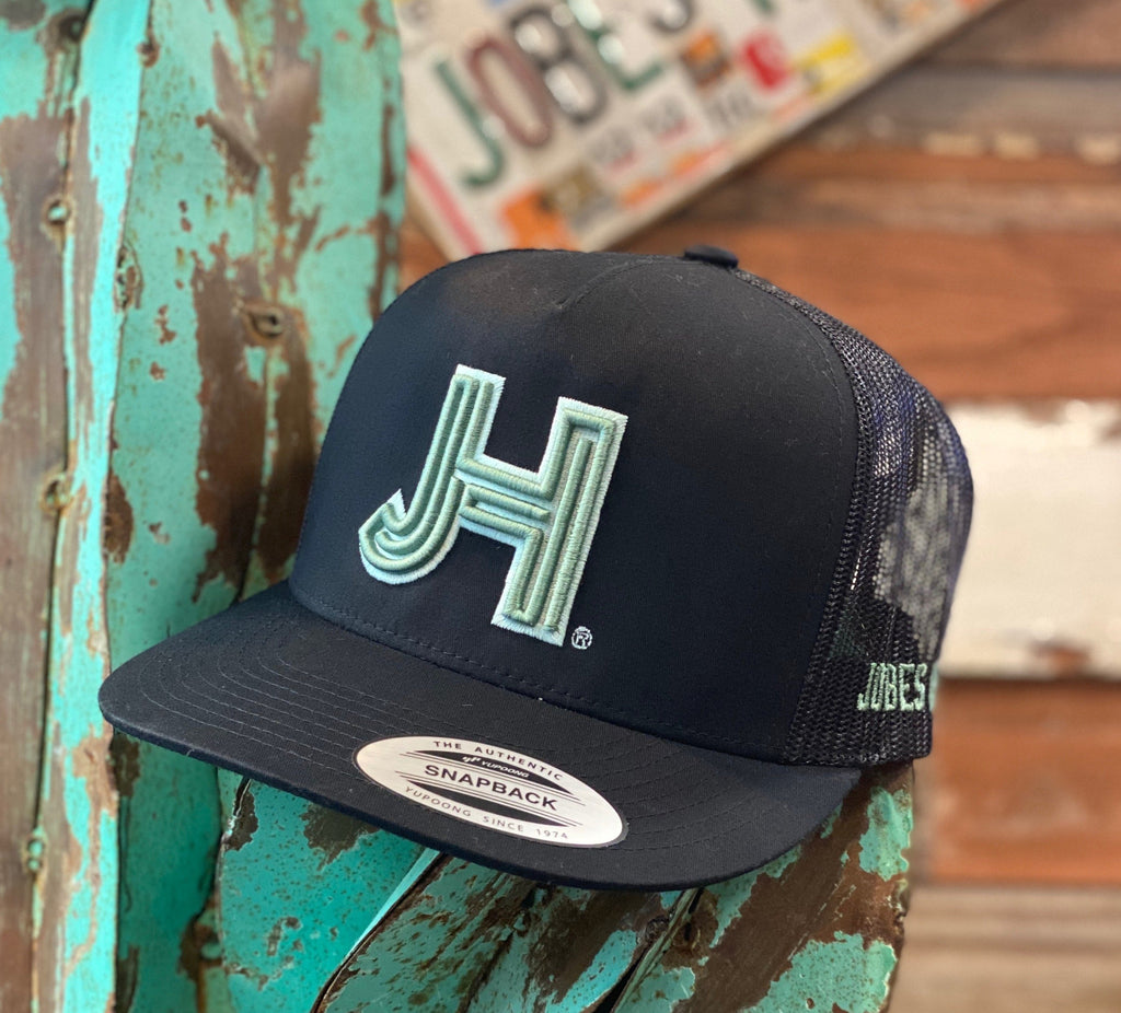NEW 2021 Jobes Hats Trucker - All Black Cap 3D Mint JH (Limited Edition) - Jobes Hats