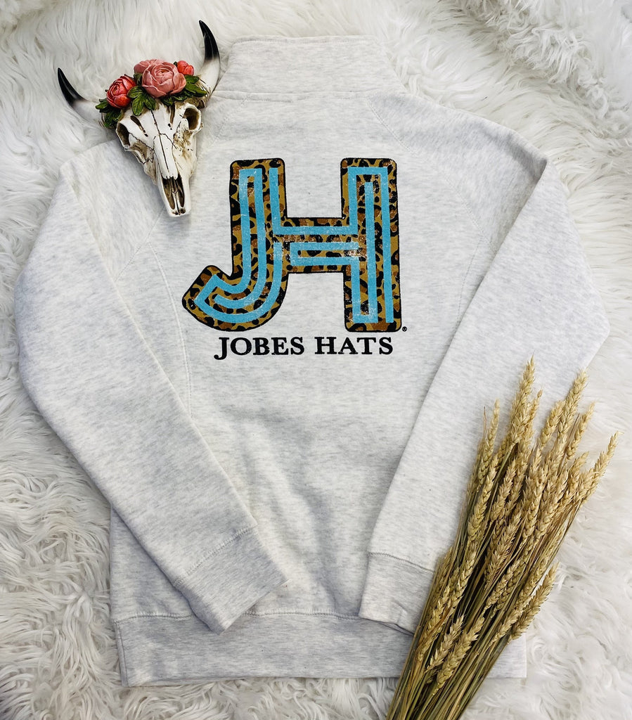 NEW!! JH Womens OATMEAL Quarter Zip Sweater - Jobes Hats