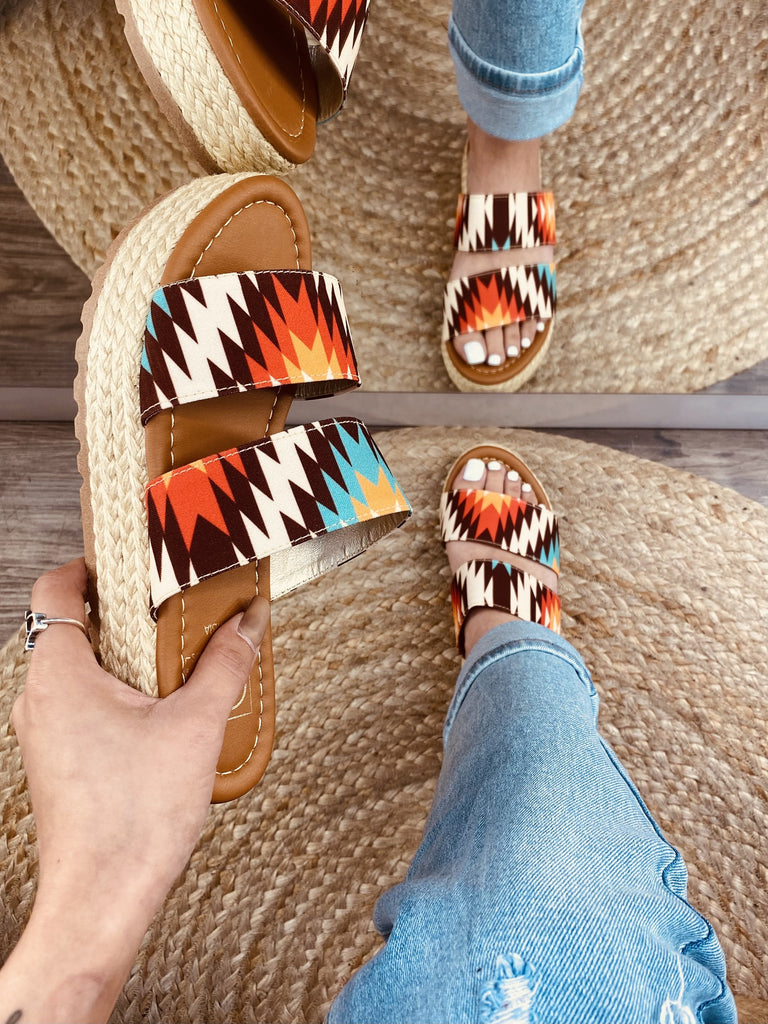 NEW! Maggie Aztec Platform Espadrille Sandal-JH Boutique-Jobes Hats
