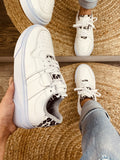 NEW! Trendy Women's White Sneakers