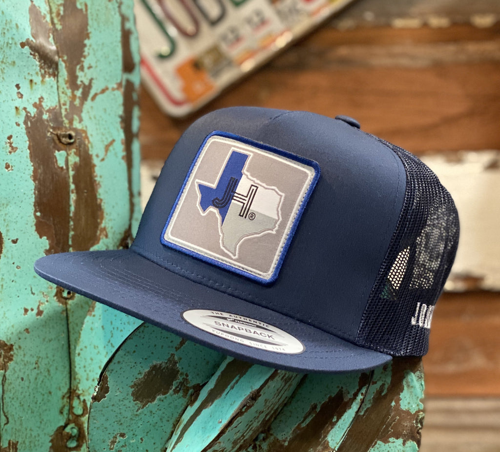 New 2020 Jobes Cap- All Navy Texas blue/grey patch - Jobes Hats