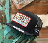 New 2020 Jobes Hats Trucker - All Black Serape patch / Red Border