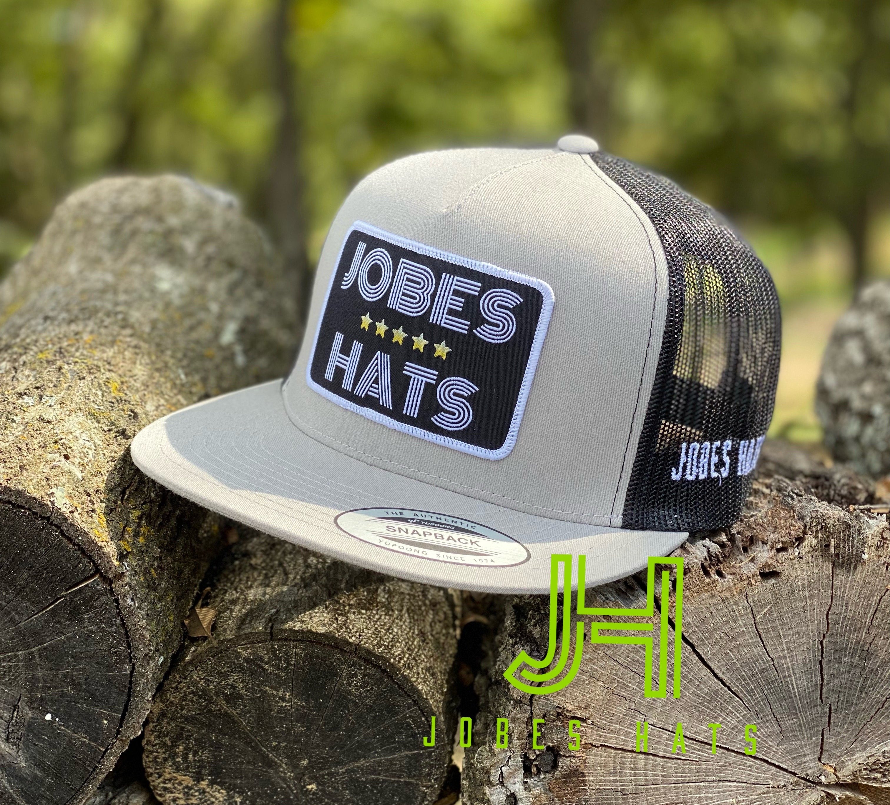 New 2021 Jobes Cap- 5 Gold Stars patch silver/black-Jobe's Hats-Jobes Hats