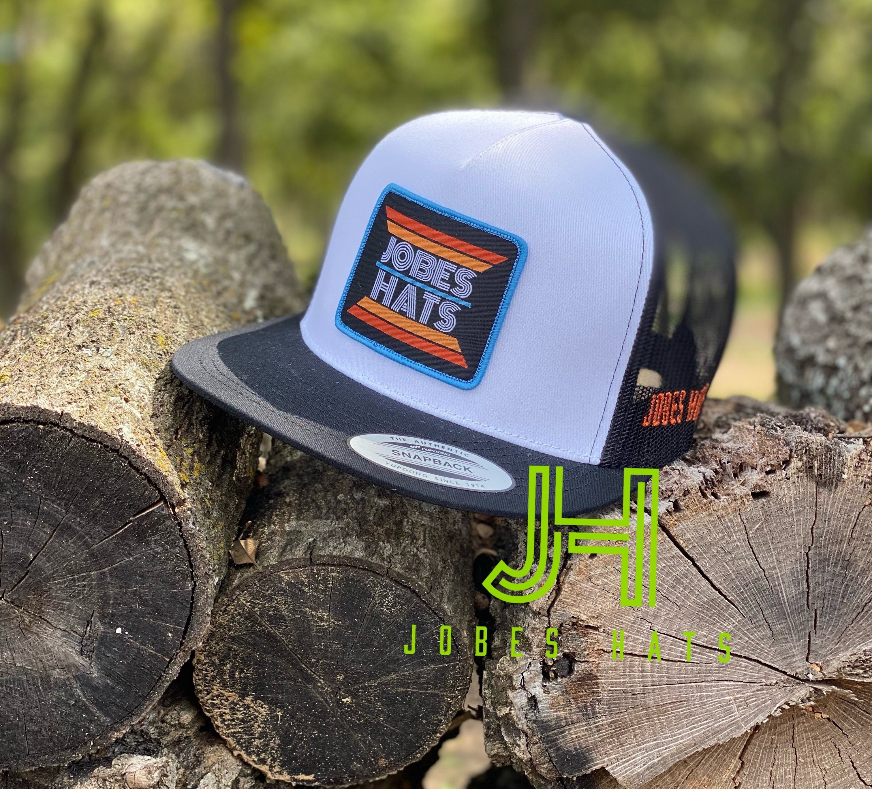 New 2021 Jobes Cap- White/Black Retro patch-Jobes Hats-Jobes Hats