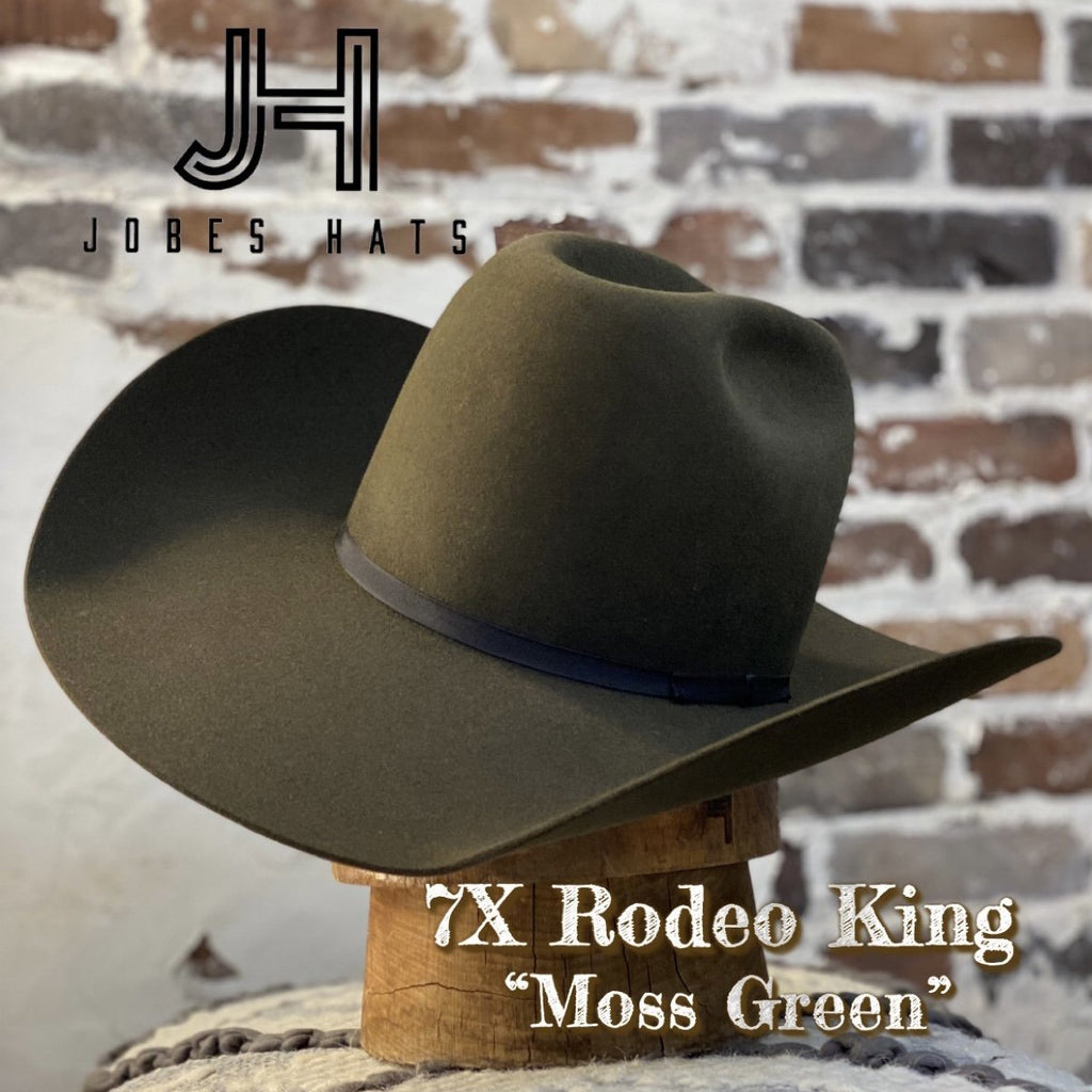 Rodeo King Felt 7X Moss Green 6” Crown and 4 display picture 1