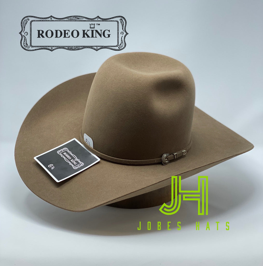 Rodeo King Felt 7X Pecan  4" 1/4 Brim 6” Crown - Jobes Hats