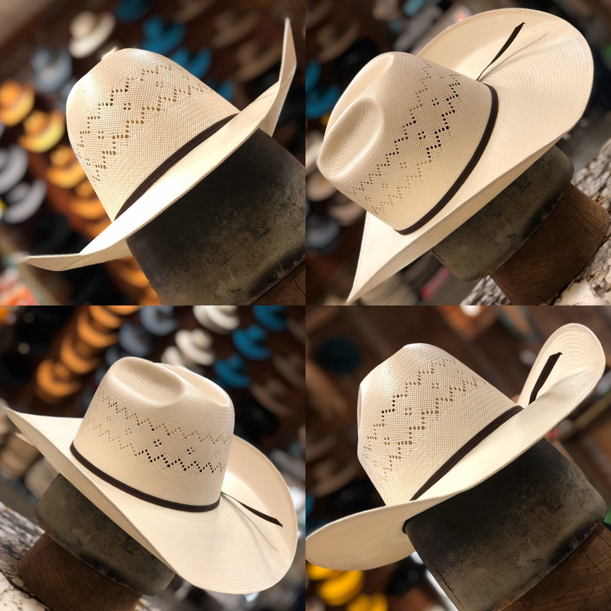 Rodeo King Straw - “Aztec“ 4”1/4 brim-Rodeo King-Jobes Hats