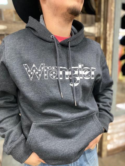 NEW 2023 Mens Wrangler All Grey Hoodie - Jobes Hats