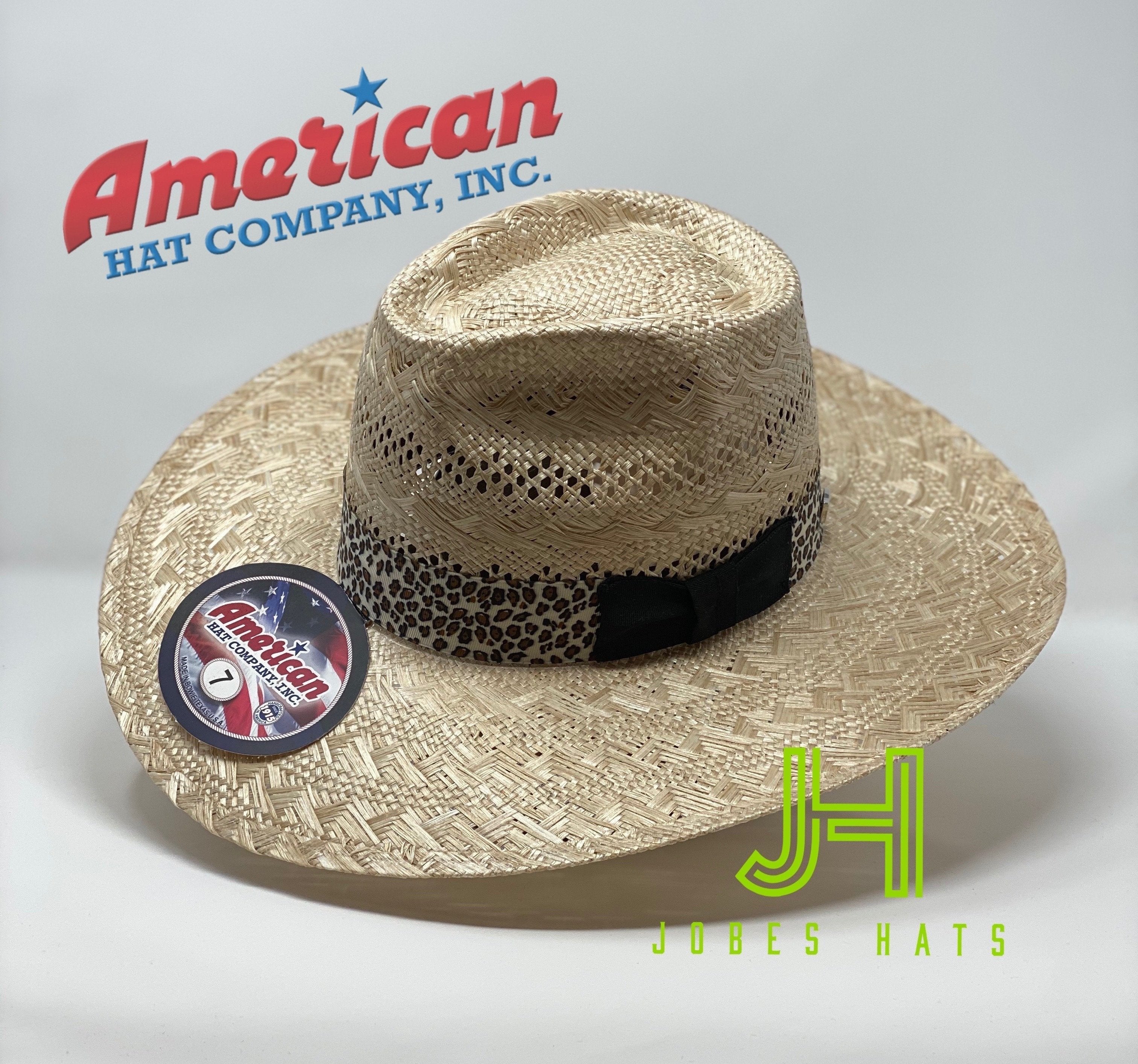 American Hat Co. fashion #1804 4” brim L/O leopard 9 line hatband - Jobes Hats