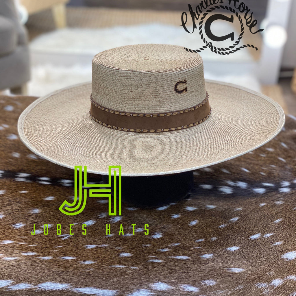 Charlie 1 Horse Palm Leaf Cowboy Hat - Comanche B black straw look silver large CSCMCEB3041BB.png?crop=center&  main image 2