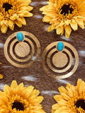 Circle stud Colombian Handmade 24k plated Earrings