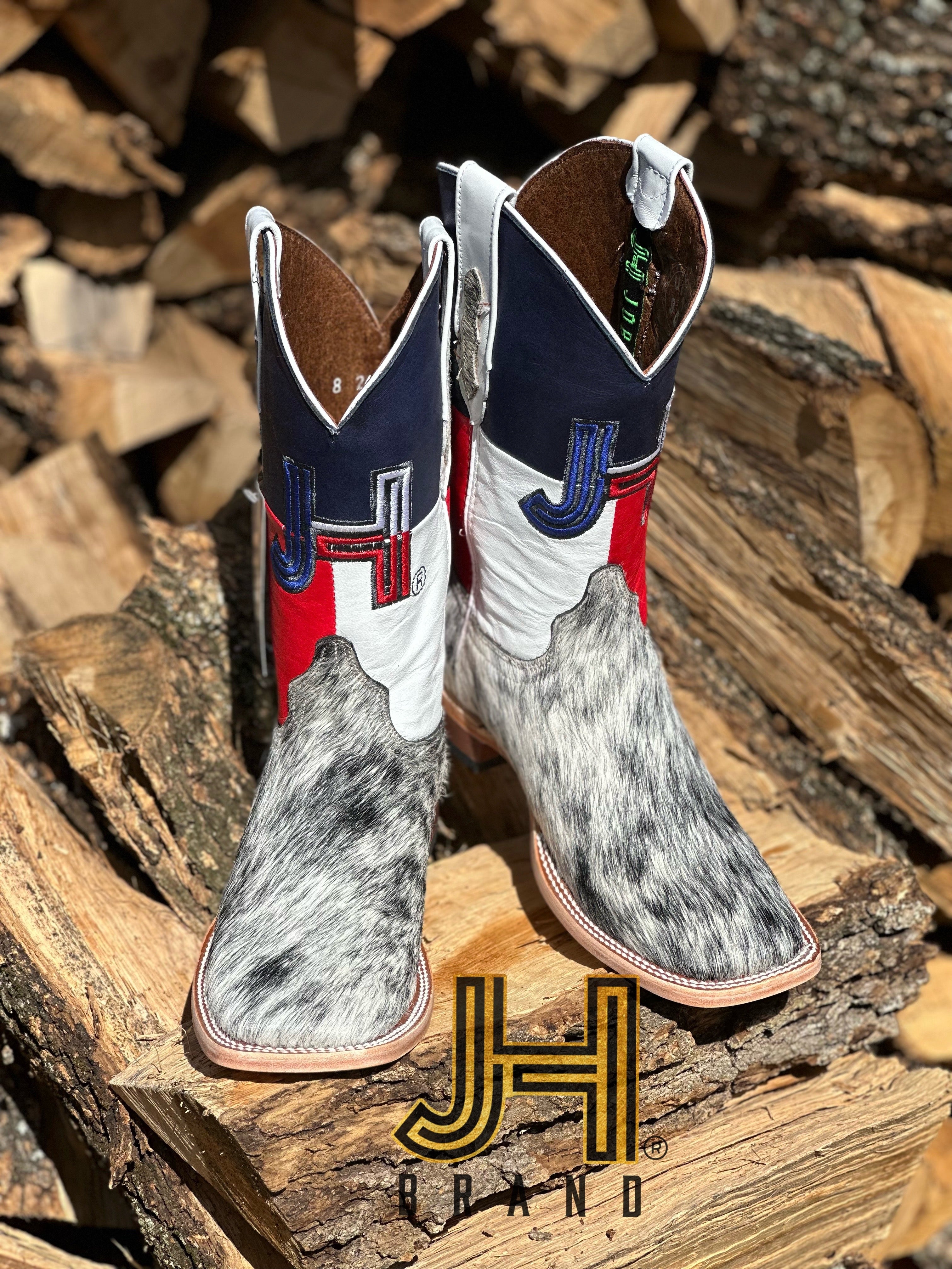 New 2023 Mens JH "Cowhide"  Square Toe Boots - Jobes Hats