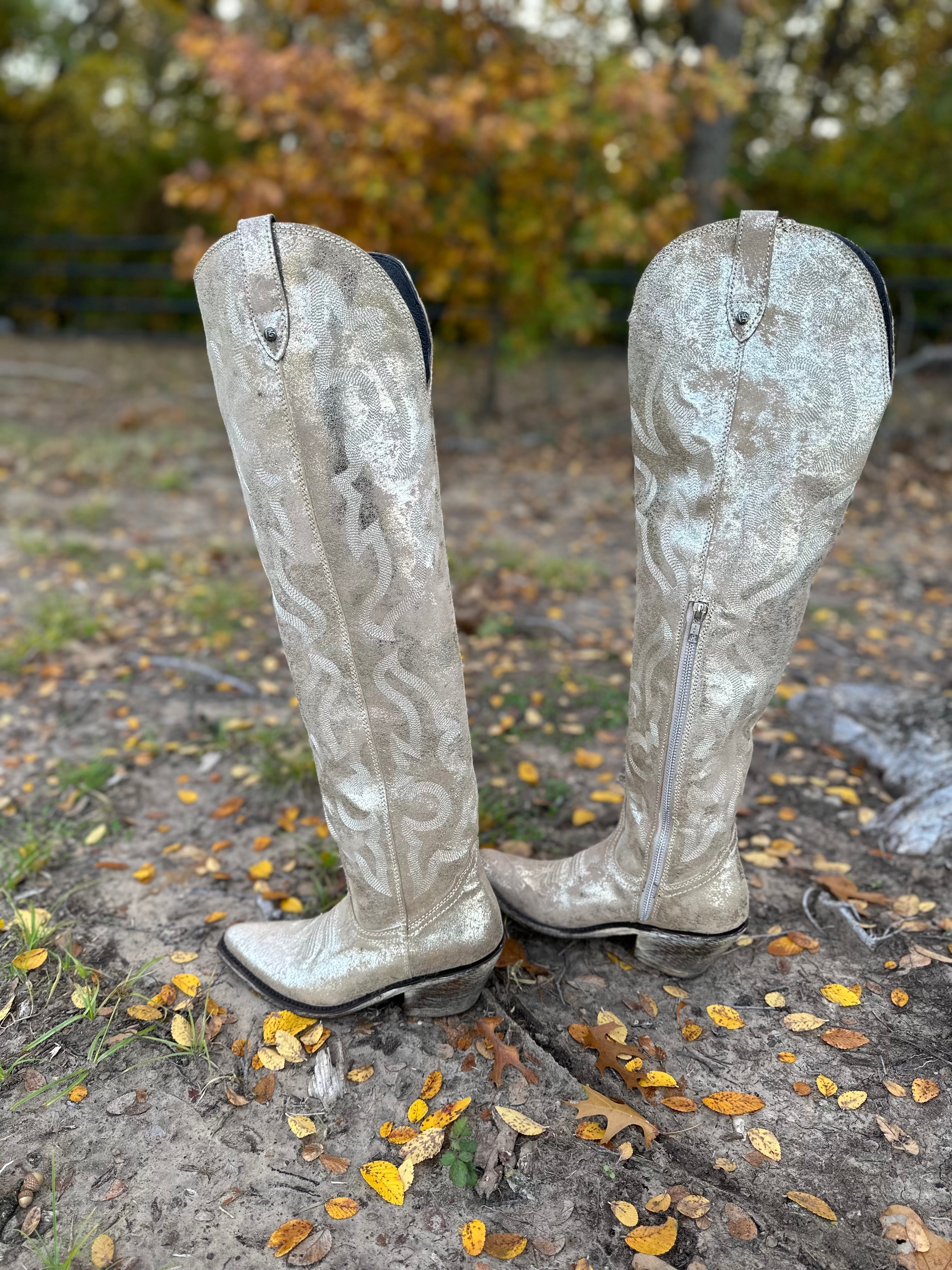 Liberty Black Gamuza Crack Oro Florentino-Womens Boots - Jobes Hats