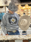 New 2022 JH Mens All Grey/Black Aztec Hoodie