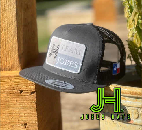 2022 Jobes Hats Trucker -All Grey Team Jobes white patch - Jobes Hats