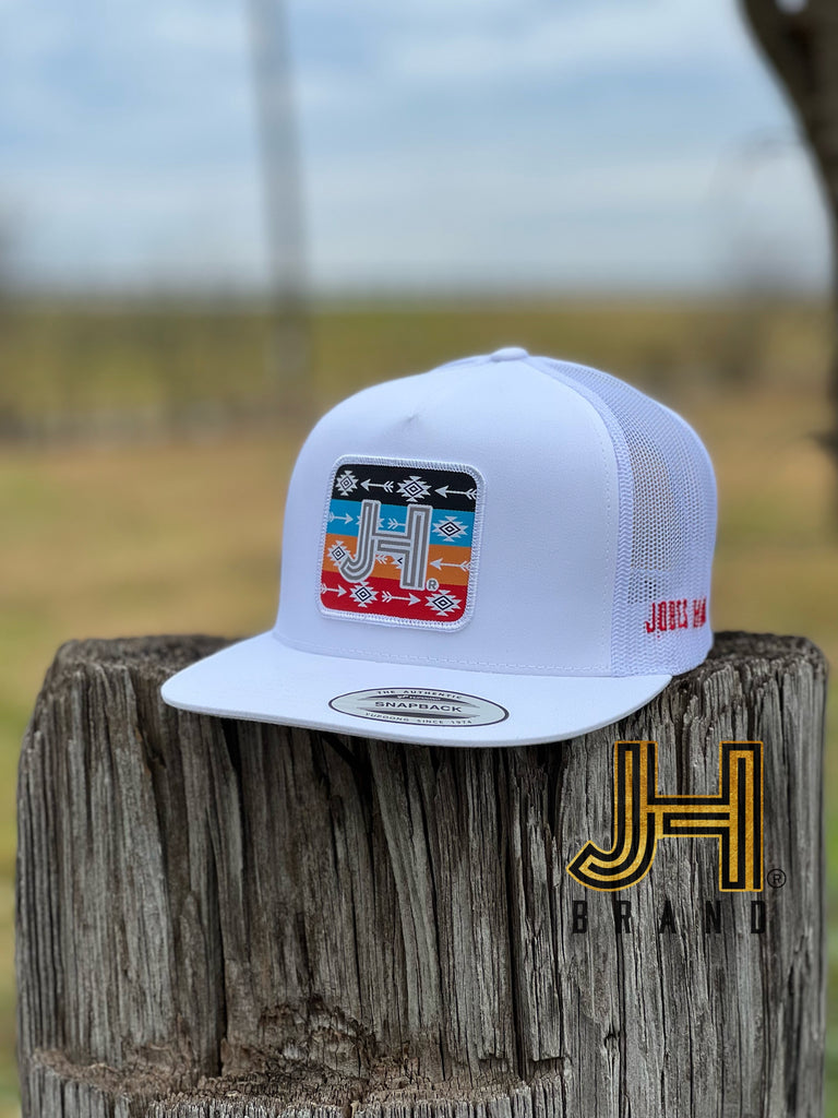 New 2022 Jobes Trucker Cap- All White Arrow Patch - Jobes Hats