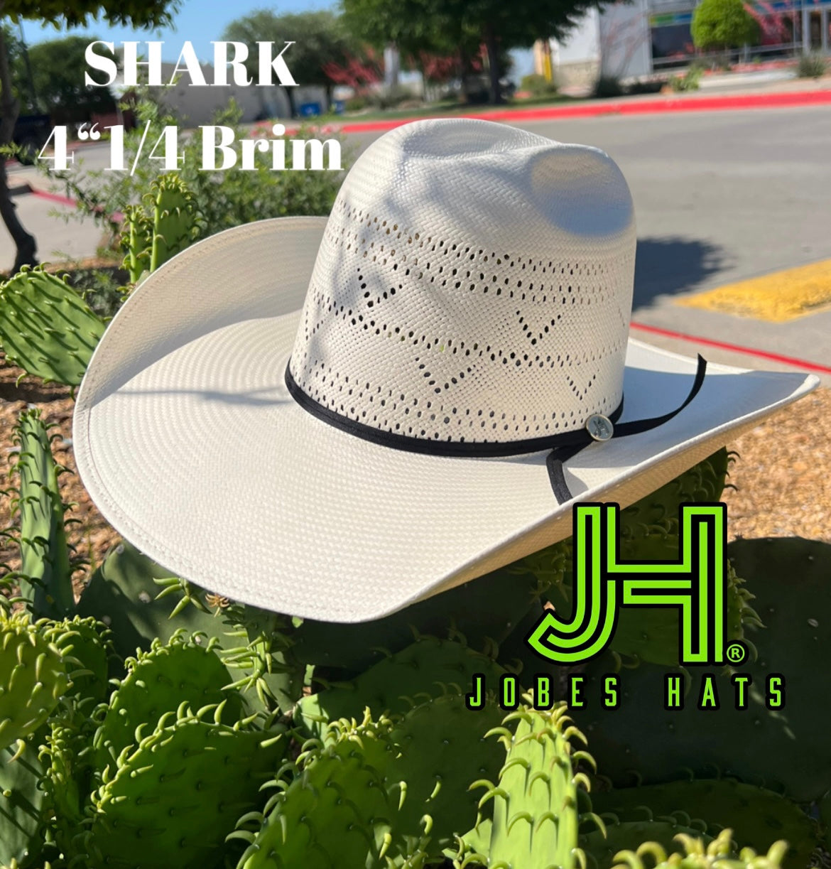 2022 Jobes Hats Straw Hat “Shark” 4”1/4 Brim (Comes open and flat) - Jobes Hats