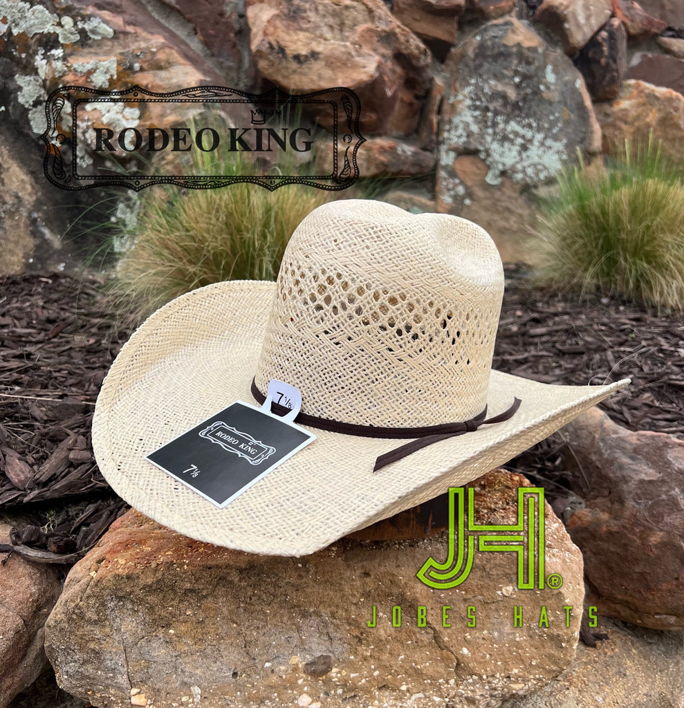 2021 Rodeo King Straw - “Jute“ 4”1/2  brim (comes open and flat) - Jobes Hats