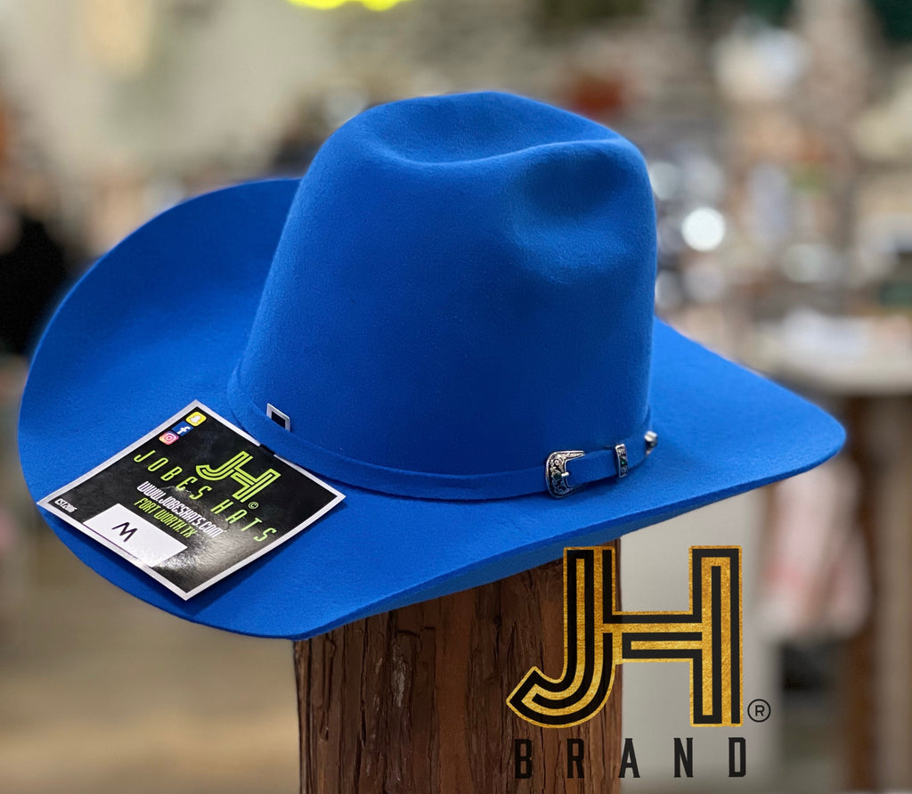 2022 JH Kids Wool Felt “Cobalt Blue” 3’’ 1/2 brim - Jobes Hats