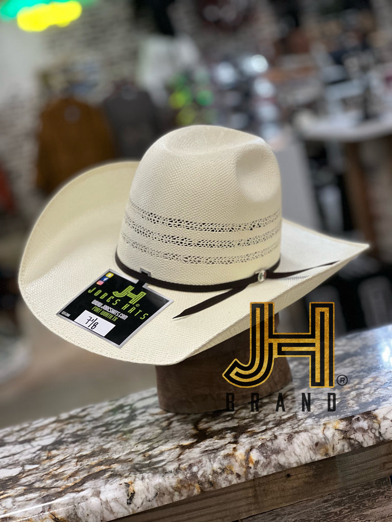 2022 Jobes Hats Straw Hat “Bangora 3 Rios ” 4”1/4 Brim (Comes open and flat) Drylex Sweatband - Jobes Hats