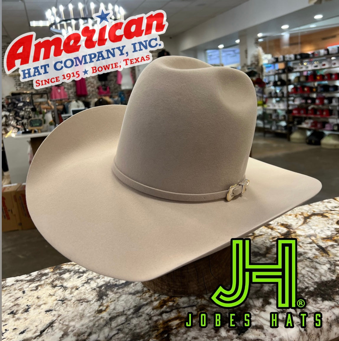 American Hat Co Felt 10X Silver Belly  7” Tall Crown 4" 1/4 Brim - Jobes Hats