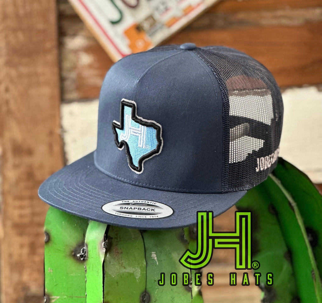 NEW 2023 Jobes Trucker Cap - All Navy 3D TX map - Jobes Hats