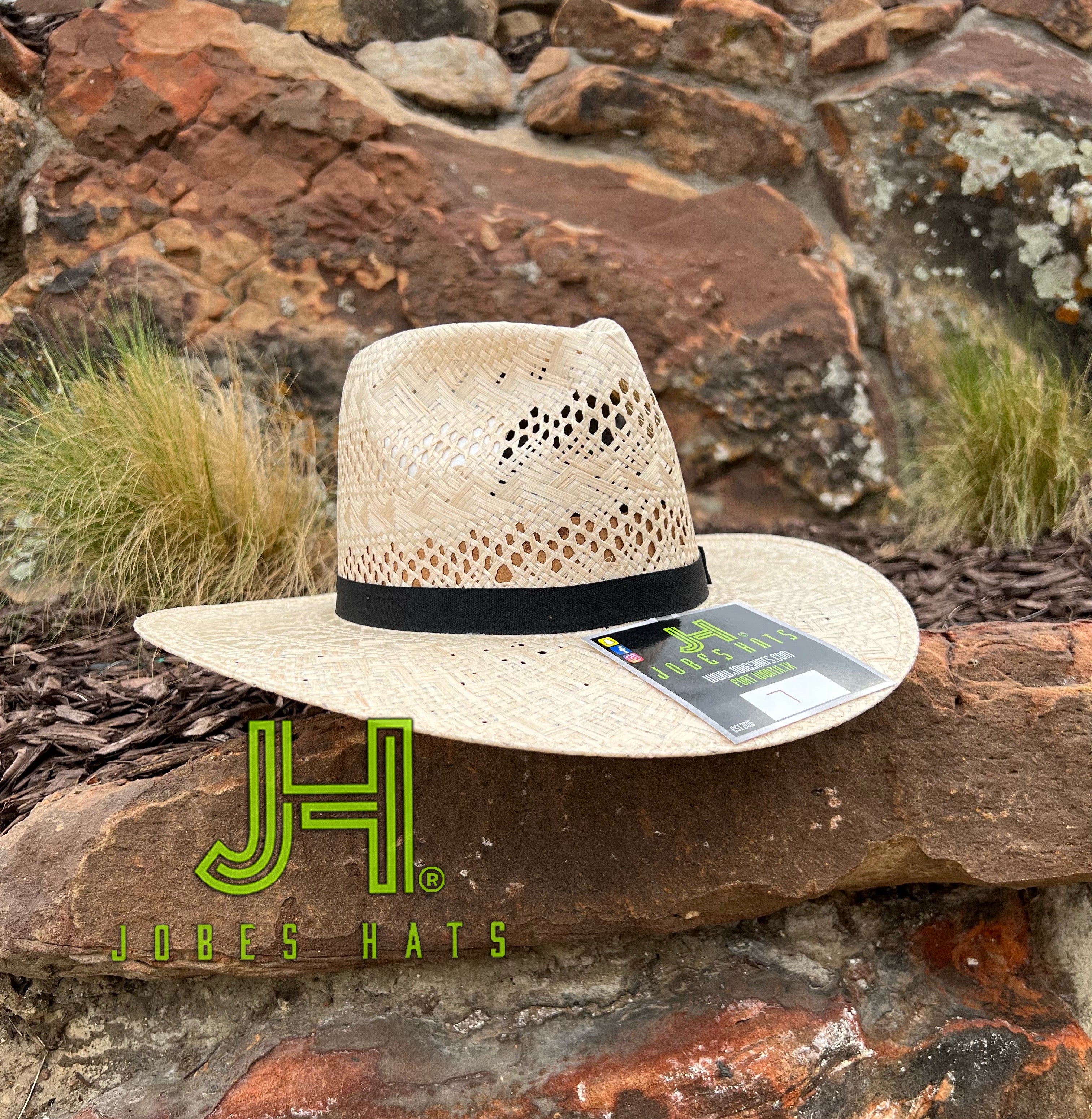 2022 Jobes Hats Straw Hat “Sisal Desert Shorty” 3”1/2 Brim (Comes open and flat) - Jobes Hats