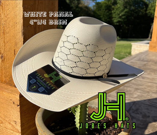 New 2020 Jobes Hats Straw Hat “Panal White” 4”1/4 brim - Jobes Hats