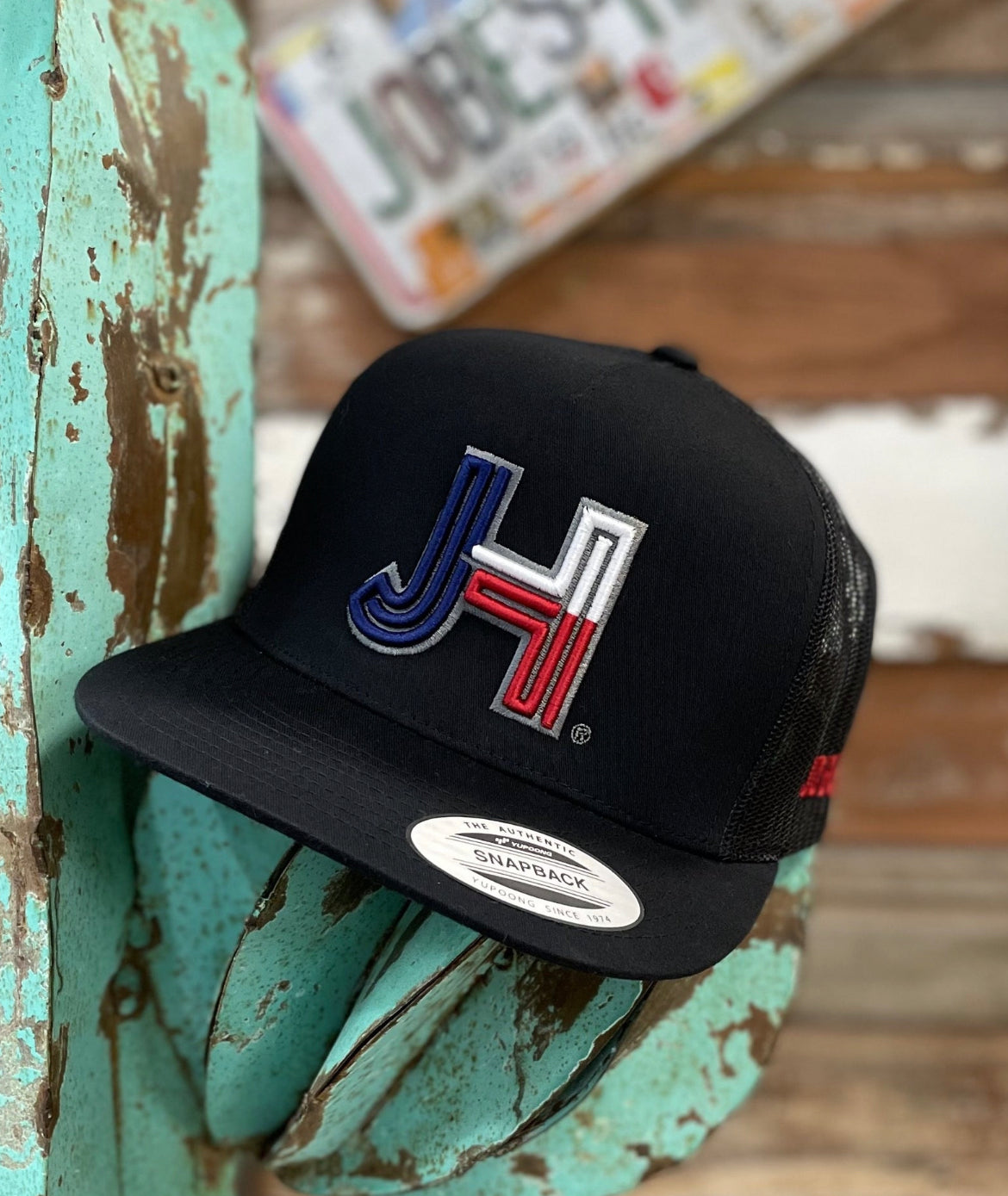 2021 Jobes Hats Trucker - All Black Texas Flag JH (Limited Edition) - Jobes Hats
