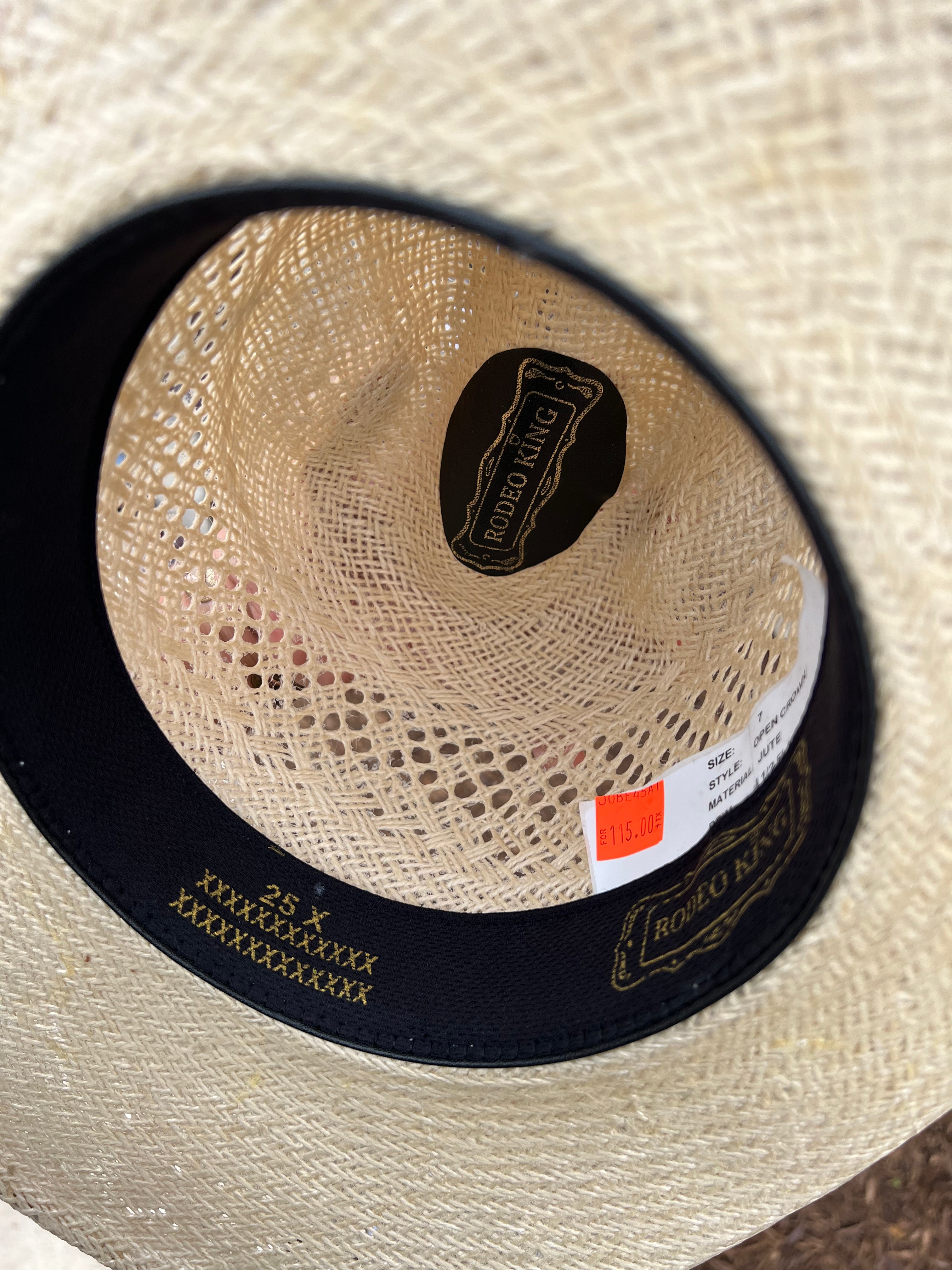 2021 Rodeo King Straw - “Jute“ 4”1/2  brim (comes open and flat) - Jobes Hats