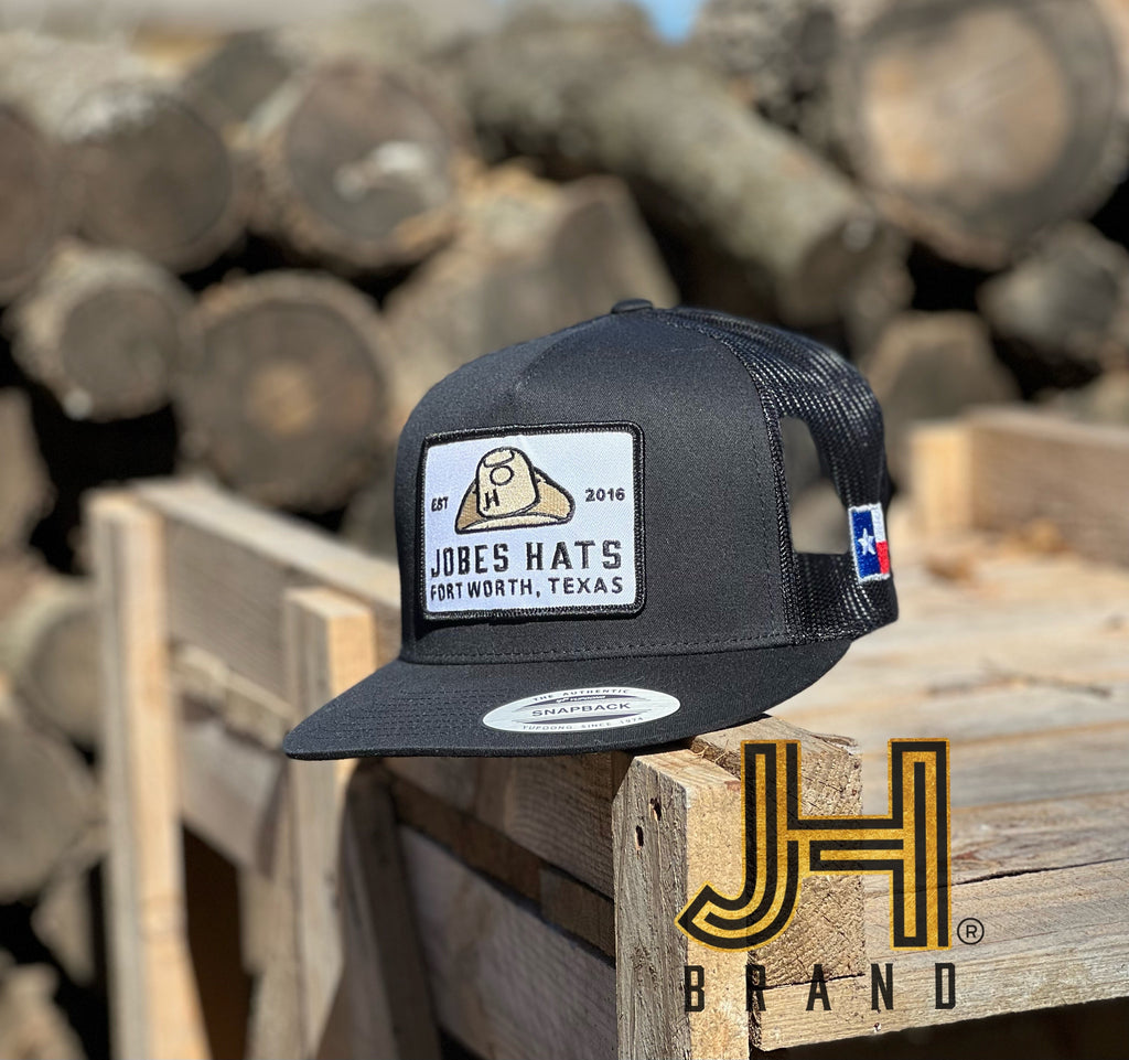 New 2022 Jobes Trucker Cap-  All Black Hat patch - Jobes Hats