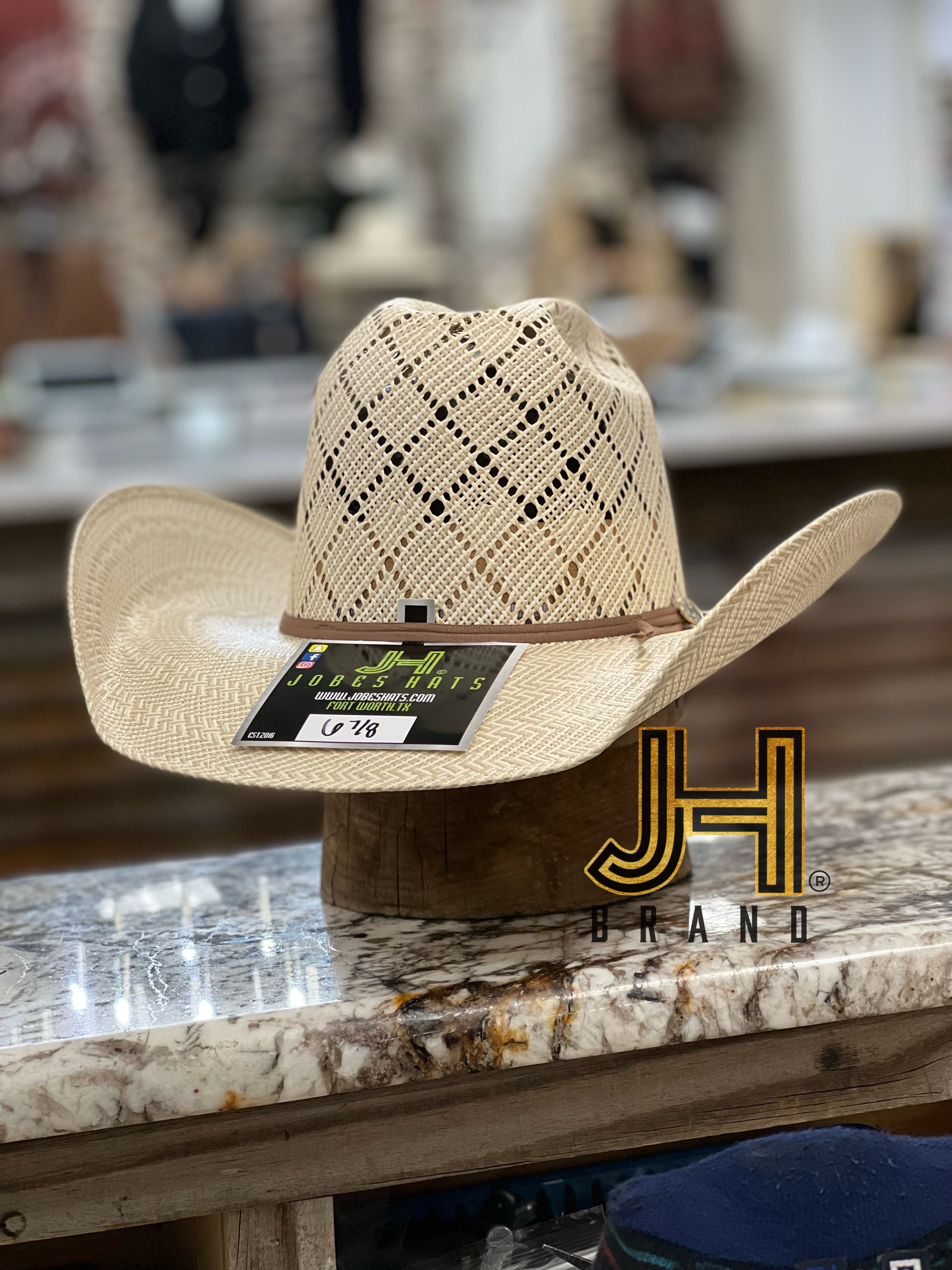 2022 Jobes Hats Straw Hat “Diamante” 4”1/4 Brim (Comes open and flat) - Jobes Hats