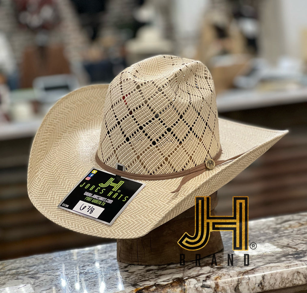 2022 Jobes Hats Straw Hat “Diamante” 4”1/4 Brim (Comes open and flat) - Jobes Hats