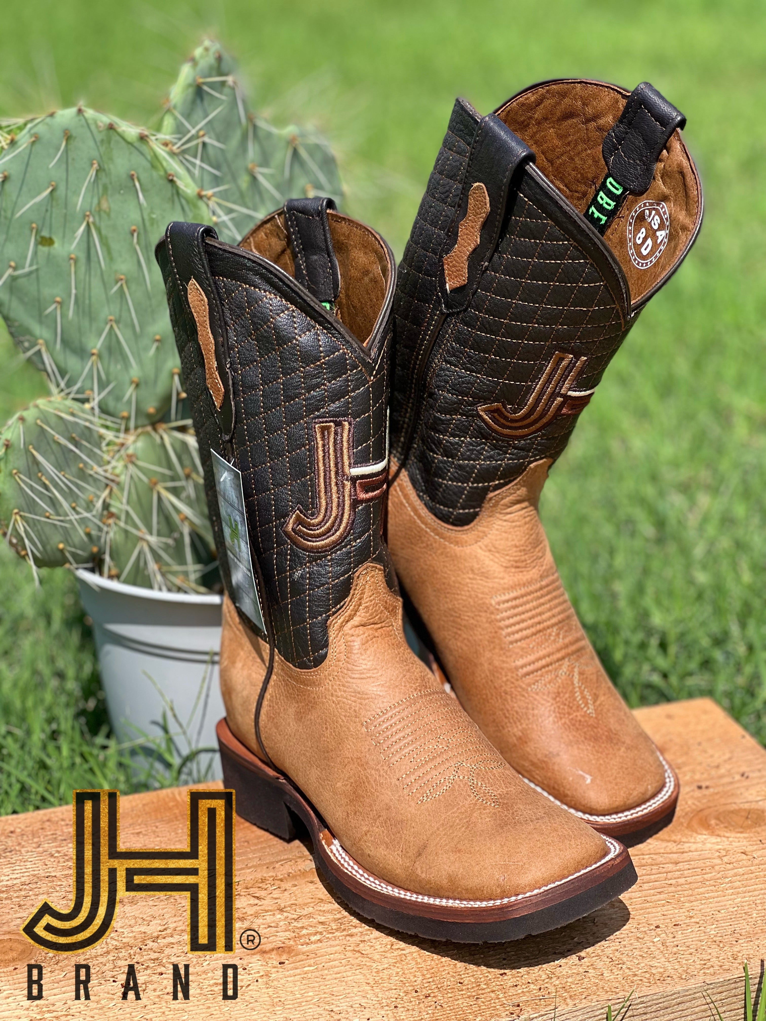 Mens JH Crepe Sole "Piel T va an" Square Toe Boots Co - Jobes Hats