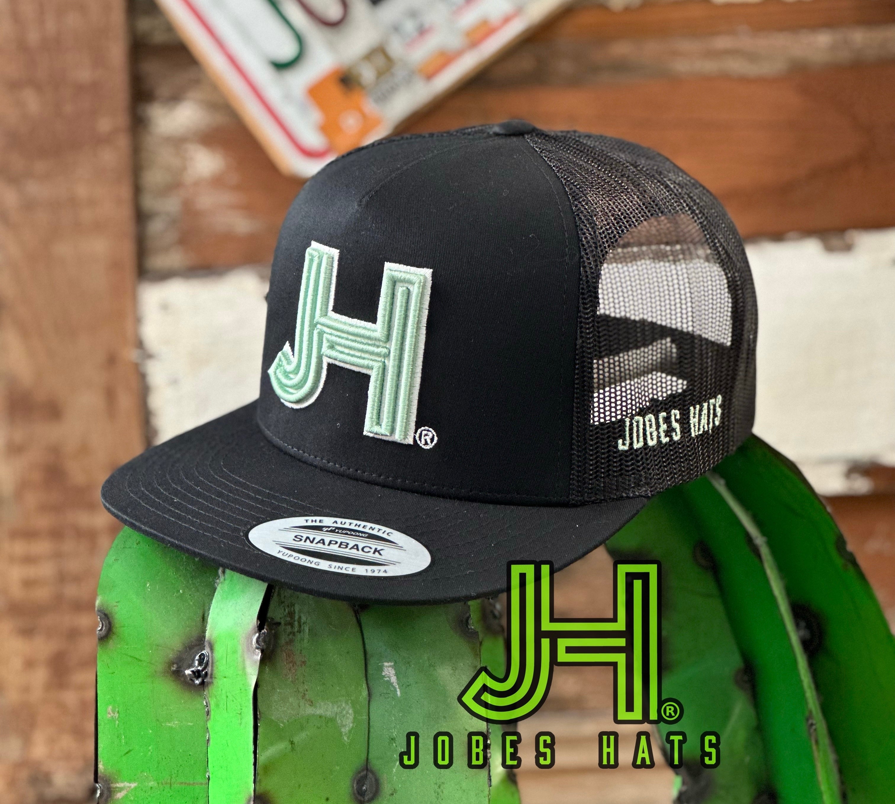 NEW 2023 Jobes Trucker Cap - All Black 3D Mint - Jobes Hats
