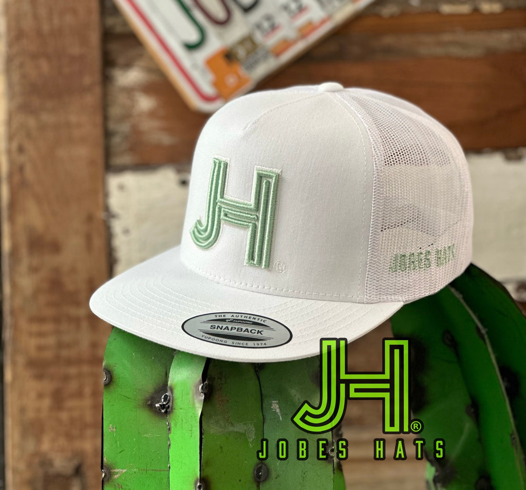 NEW 2023 Jobes Trucker Cap - All White 3D Mint - Jobes Hats
