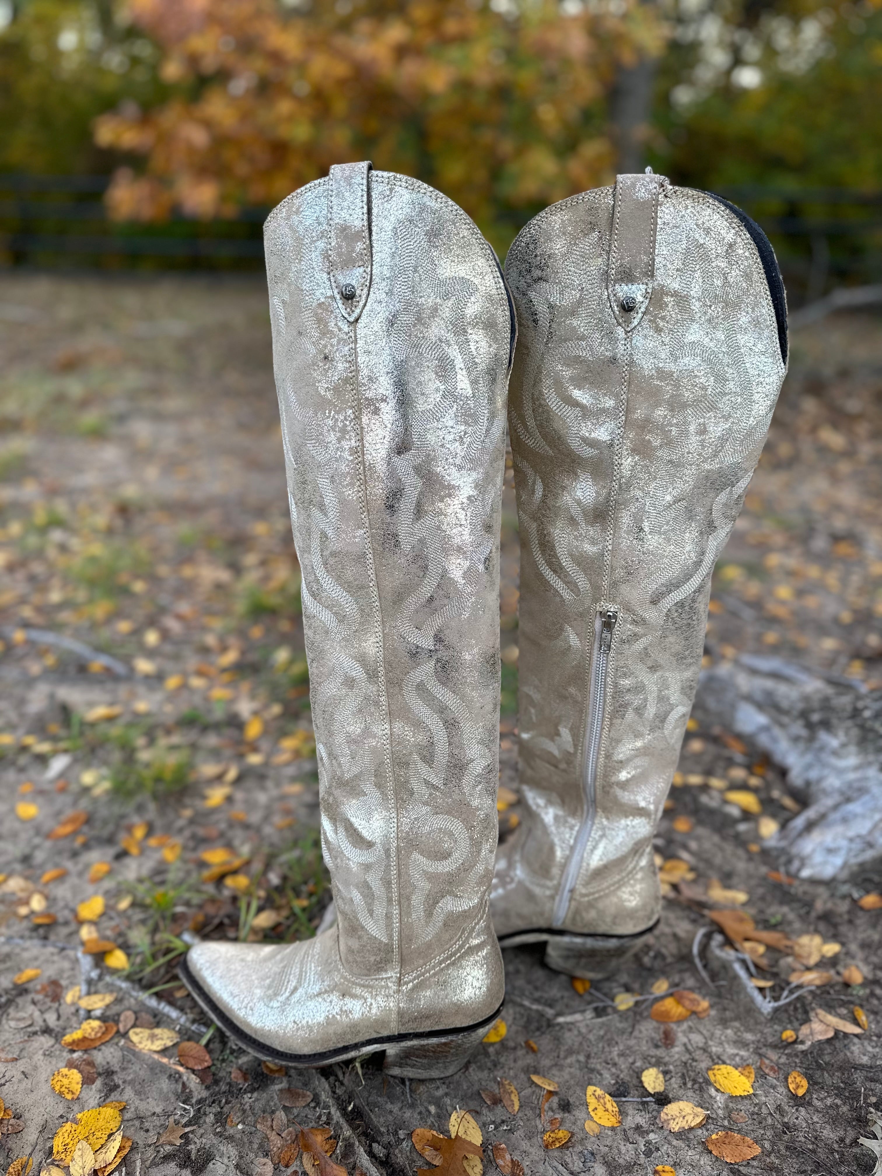 Liberty Black Gamuza Crack Oro Florentino-Womens Boots - Jobes Hats