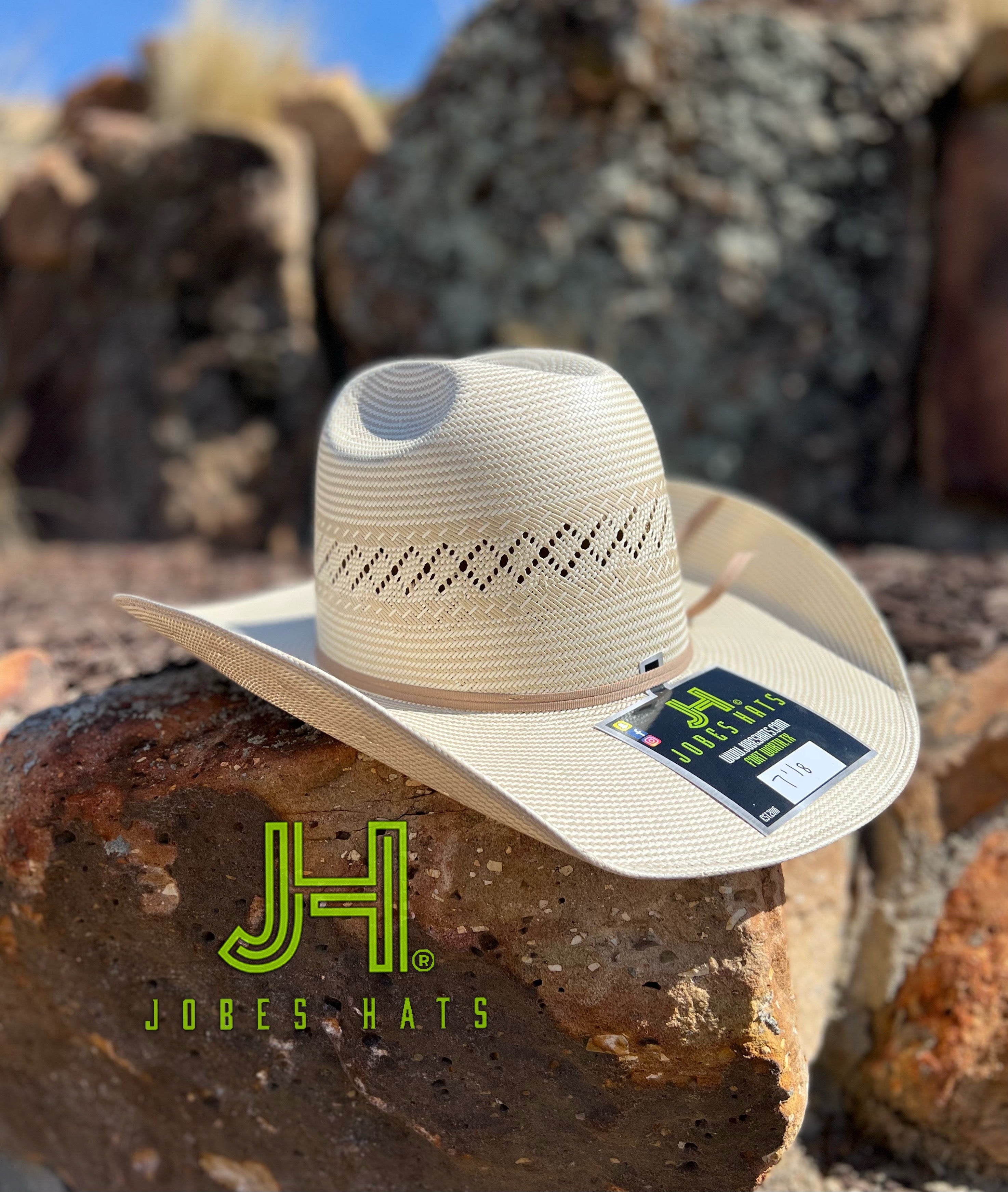 2022 Jobes Hats Straw Hat “Chuster” 4”1/4 Brim (Comes open and flat) - Jobes Hats