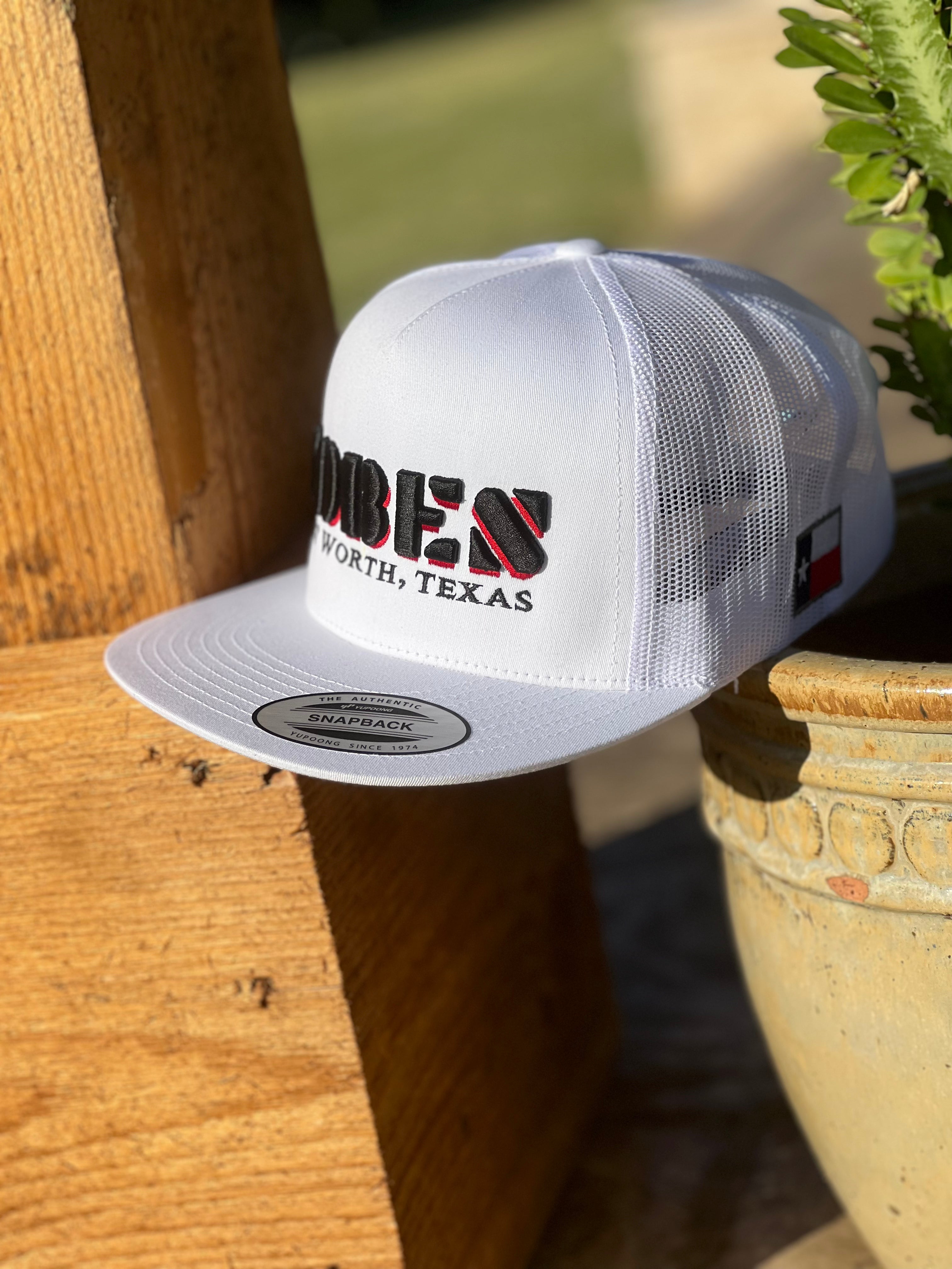 New 2022 Jobes Hats Trucker - All White JOBES 3D Black - Jobes Hats